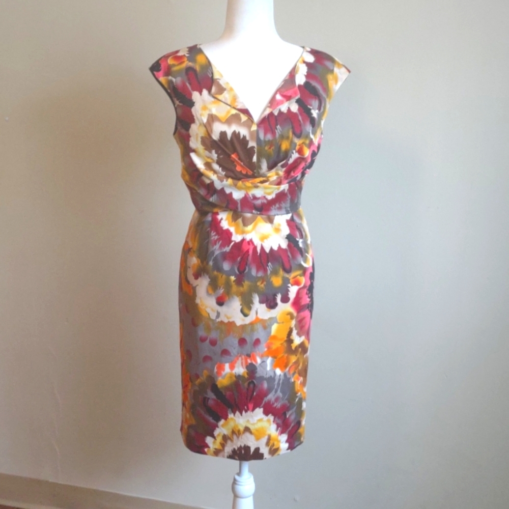 Handmade form-fitting colorful unique versatile straight-cut‎ dress. Size…